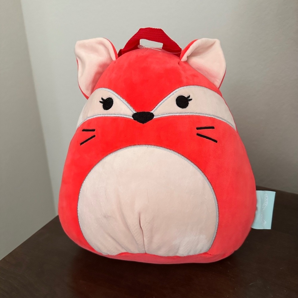 Squishmallows Fifi the Fox Red Plush Backpack 12 Inch Kellytoy NWT